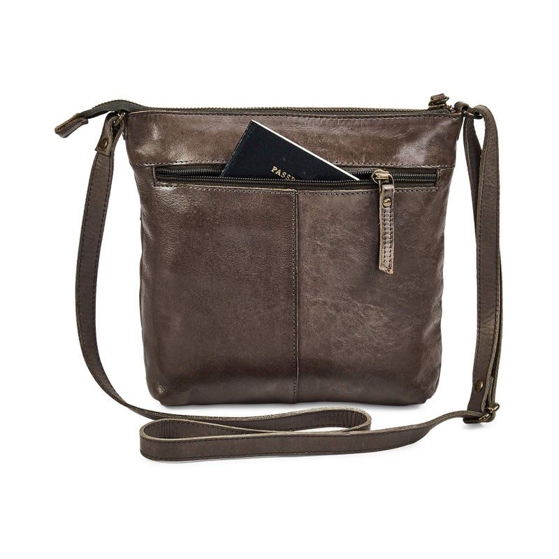 Cochoa Real Leather Purse for Women Crossbody Bag Travel Shoulder Handbag Small Vintage Pocketbook (Taupe Washed Vintage) - Image 5